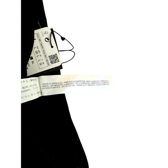 ZARA Black Skirt Peplum Hem Knee Length Zipper Closure Large NWT - Picture 5 of 11